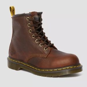 Dr. Martens Steel Toe Slip Resistant Side Zip Brown Safety Boots Women's7 NWT